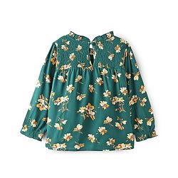 Babyhug Full Sleeves Top with Floral Print - Green