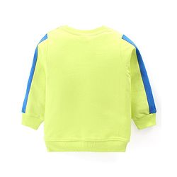 Babyhug Cotton Knit Full Sleeves T-Shirt & Lounge Pants Set With Text Print - Lime