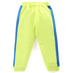 Babyhug Cotton Knit Full Sleeves T-Shirt & Lounge Pants Set With Text Print - Lime
