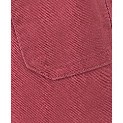 Babyhug Cotton Woven Full Length Trouser Solid Colour with Stretch - Rust