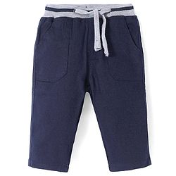 Babyhug Cotton Woven Full Length Trouser Solid Colour with Stretch - Rust