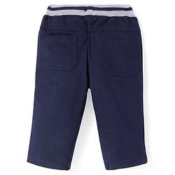 Babyhug Cotton Woven Full Length Trouser Solid Colour with Stretch - Rust