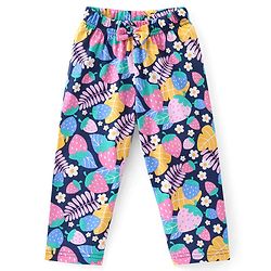 Babyhug Cotton Knit Full Sleeves Night Suit with Floral Print - Multicolour