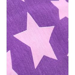 Babyhug Cotton Knit Full Sleeves Night Suit With Stars Print - Purple