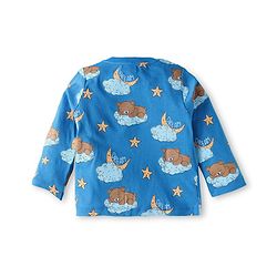 Babyhug Cotton Knit Full Sleeves Bear Printed Night Suit -  Blue