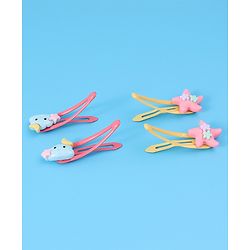 Babyhug Snap Clips with Appliques Free Size Pack of 10 -Multicolor