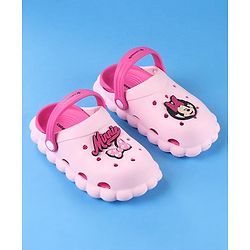 Cute Walk by Babyhug Disney Clogs With Back Strap Closure & Minnie Mouse Graphics - Pink