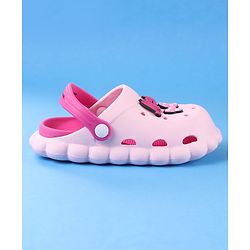 Cute Walk by Babyhug Disney Clogs With Back Strap Closure & Minnie Mouse Graphics - Pink
