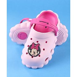 Cute Walk by Babyhug Disney Clogs With Back Strap Closure & Minnie Mouse Graphics - Pink