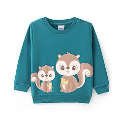 Babyhug Knit Full Sleeves Sweatshirt With Chip N Dale Graphics Pack of 2 - Red & Blue
