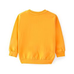 Babyhug Cotton Knit Full Sleeves Sweatshirts With Bear Print Pack of 2 - Yellow & Navy Blue