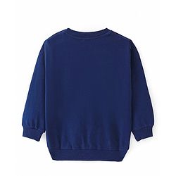 Babyhug Cotton Knit Full Sleeves Sweatshirts With Bear Print Pack of 2 - Yellow & Navy Blue