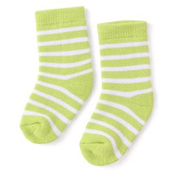 Cutewalk By Babyhug Anti Bacterial Ankle Length Striped & Teddy Bear Design Socks Pack of 3 - Blue Green & Grey