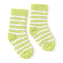 Cutewalk By Babyhug Anti Bacterial Ankle Length Striped & Teddy Bear Design Socks Pack of 3 - Blue Green & Grey