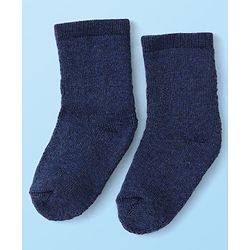 Cutewalk By Babyhug Anti Bacterial Ankle Length Terry Striped Socks Pack of 3- Navy & White