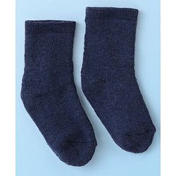 Cutewalk By Babyhug Anti Bacterial Ankle Length Terry Striped Socks Pack of 3- Navy & White