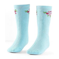 Cute Walk by Babyhug Terry Knit Anti-Bacterial Ankle Length Floral & Polka Dots Design Socks Pack of 3 - Pink Peach & Blue