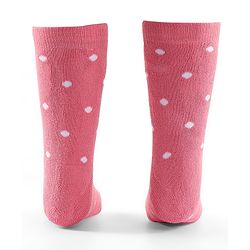 Cute Walk by Babyhug Terry Knit Anti-Bacterial Ankle Length Floral & Polka Dots Design Socks Pack of 3 - Pink Peach & Blue