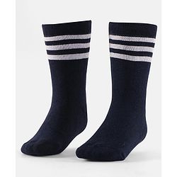 Cute Walk by Babyhug Terry Knit Anti-Bacterial Ankle Length Striped Socks Pack of 3 - Yellow Black & White