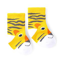 Cute Walk by Babyhug Anti-Bacterial Ankle Length Terry Socks with Animal Design Pack of 3 - Multicolor