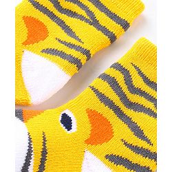 Cute Walk by Babyhug Anti-Bacterial Ankle Length Terry Socks with Animal Design Pack of 3 - Multicolor