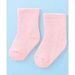 Cute Walk by Babyhug Terry Knit  Anti-Bacterial Ankle Length Solid Color Socks  Pack of 3 - Red Pink & White