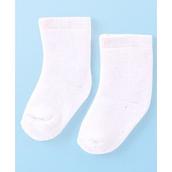 Cute Walk by Babyhug Terry Knit  Anti-Bacterial Ankle Length Solid Color Socks  Pack of 3 - Red Pink & White