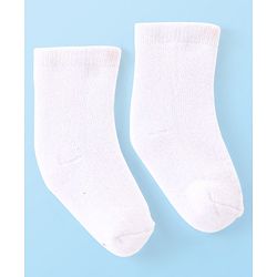 Cute Walk by Babyhug Terry Knit  Anti-Bacterial Ankle Length Solid Color Socks  Pack of 3 - Red Pink & White
