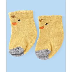 Cute Walk by Babyhug Anti-Bacterial Ankle Length Striped & Polka Dots Design Socks Pack of 3 - Yellow Blue & White