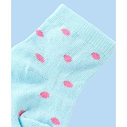 Cute Walk by Babyhug Anti-Bacterial Ankle Length Striped & Polka Dots Design Socks Pack of 3 - Yellow Blue & White