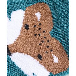 Cute Walk by Babyhug Anti-Bacterial Ankle Length Animal Design Socks Pack of 3 - Black Grey & Blue