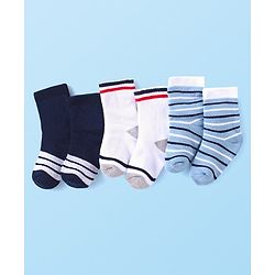Cute Walk by Babyhug Anti-Bacterial Ankle Length Terry Socks with Striped  Pack of 3 - Multicolor