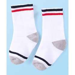 Cute Walk by Babyhug Anti-Bacterial Ankle Length Terry Socks with Striped  Pack of 3 - Multicolor