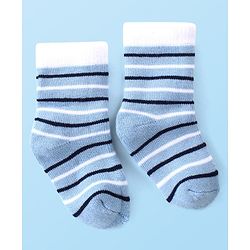Cute Walk by Babyhug Anti-Bacterial Ankle Length Terry Socks with Striped  Pack of 3 - Multicolor