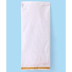 Babyhug Woven Half Sleeves Solid Shirt & Mundu Set - Blue