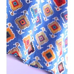 Babyhug Cambric Woven Full Sleeves Printed Dhoti Kurta Set - Blue