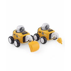 Babyhug Premium Friction Breaker & Excavator Pack of 2 - Yellow & Black