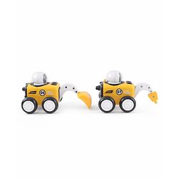 Babyhug Premium Friction Breaker & Excavator Pack of 2 - Yellow & Black