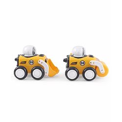 Babyhug Premium Friction Roller & Loader Pack of 2 - Yellow & Black