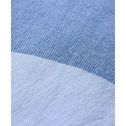 Babyhug Cotton Woven Half Sleeves Shirt with Colour Block Design - White & Blue