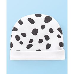 Babyhug Disney  Interlock Knit Caps with 101 Dalmatians Graphic Pack of 3 - Pink Yellow & White