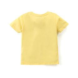 Babyhug Disney Single Jersey Half Sleeves T-Shirt with Mickey Mouse Graphic -Yellow