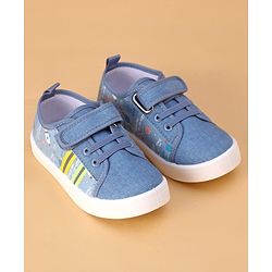 Cute Walk by Babyhug Spaceship Printed Velcro Closure Causal Shoes -  Blue