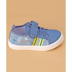 Cute Walk by Babyhug Spaceship Printed Velcro Closure Causal Shoes -  Blue