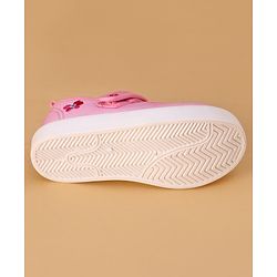 Cute Walk by Babyhug Velcro Closure Casual Shoes Floral Design - Light Pink