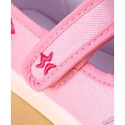 Cute Walk by Babyhug Velcro Closure Casual Shoes Floral Design - Light Pink
