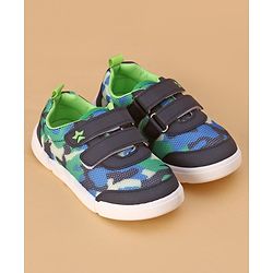 Cute Walk by Babyhug Velcro Closure Casual Shoes Camouflage Pattern - Navy Blue