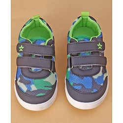 Cute Walk by Babyhug Velcro Closure Casual Shoes Camouflage Pattern - Navy Blue