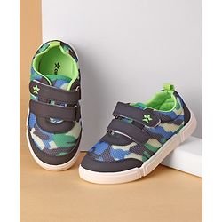 Cute Walk by Babyhug Velcro Closure Casual Shoes Camouflage Pattern - Navy Blue