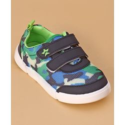 Cute Walk by Babyhug Velcro Closure Casual Shoes Camouflage Pattern - Navy Blue